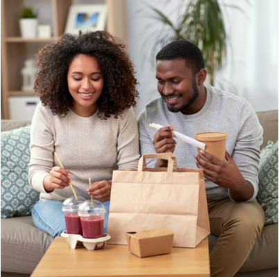 Couple Eating